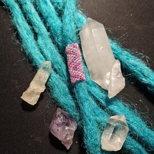 Dreadlock Bead Handmade Pink Zigzag Seed Bead Hair Jewelry Peyote Loc Charm